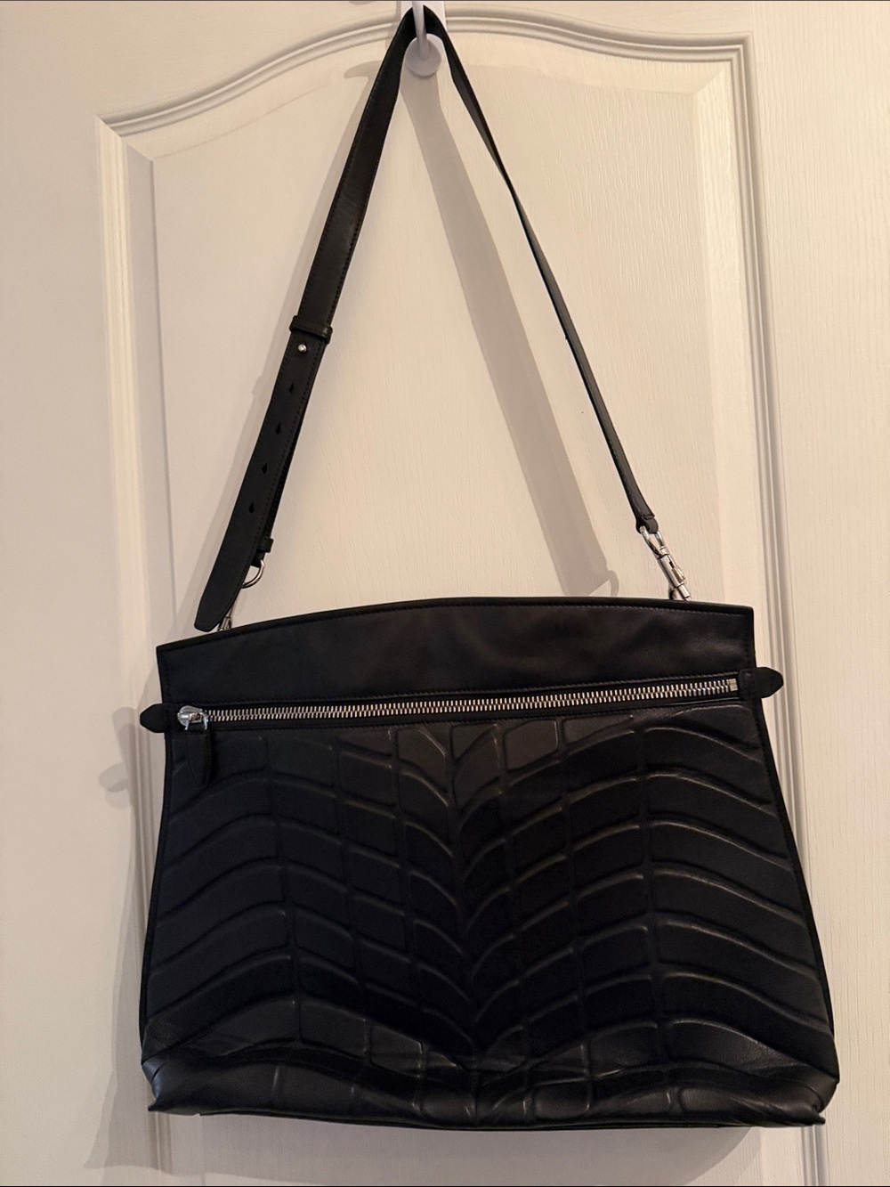 Alexander Wang Classic Black Leather Tote Bag - Quilted Pattern